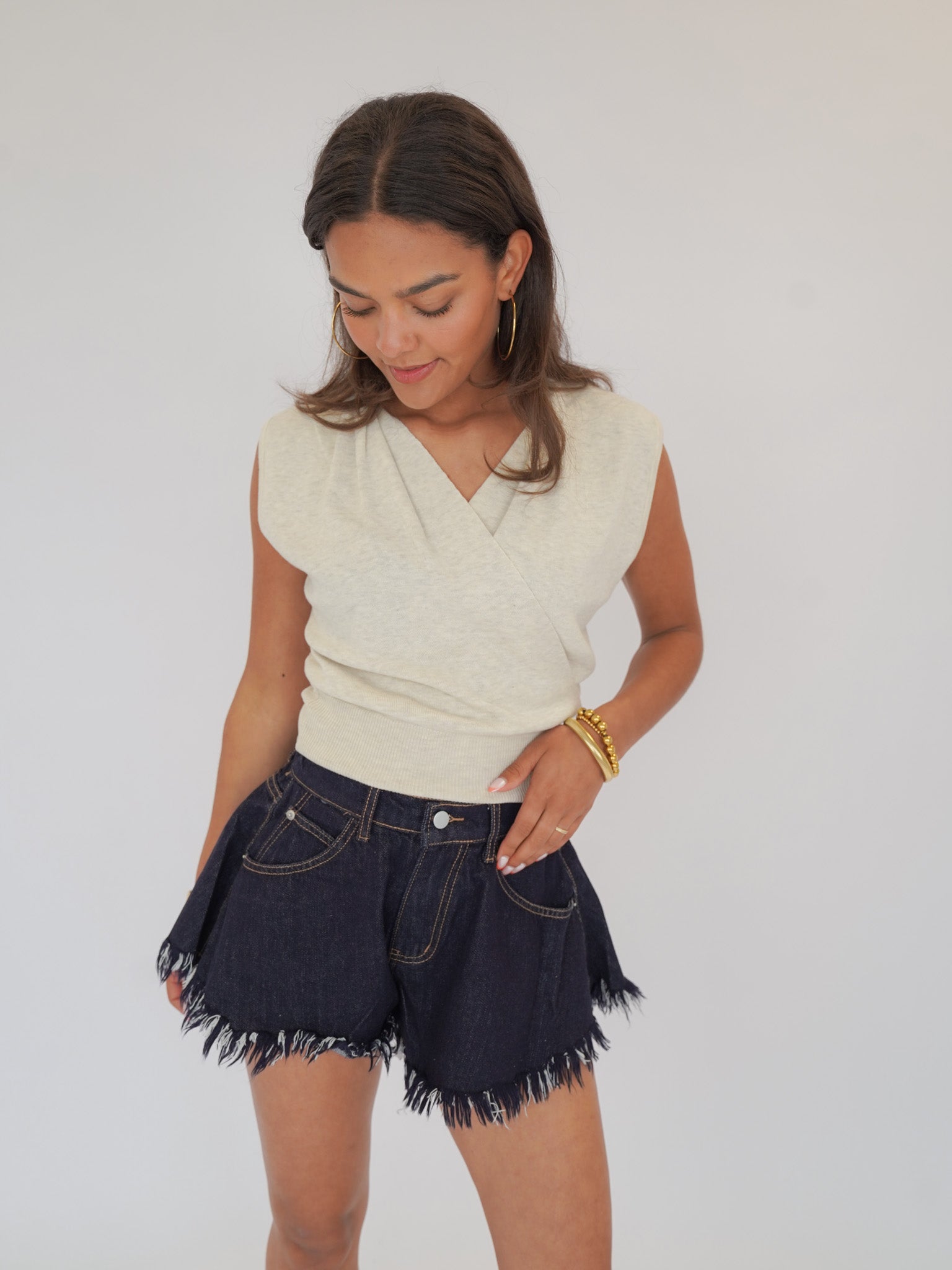 Calina short donkerblauw