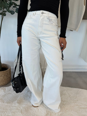 Lyra jeans – witte damesjeans, vooraanzicht