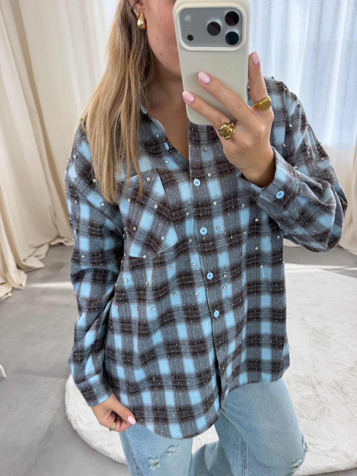 Evy blouse light blue