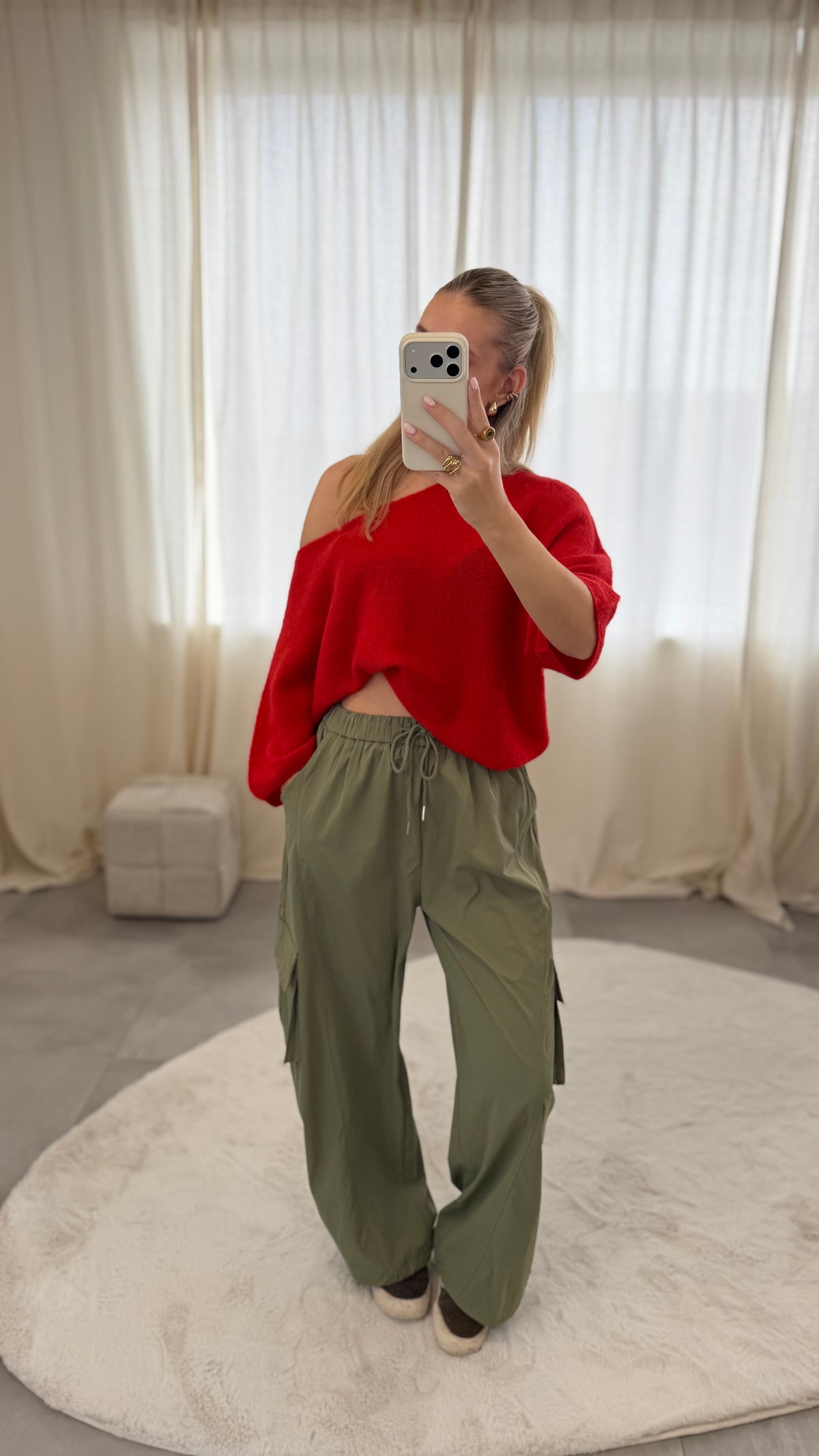 Liv top one shoulder red