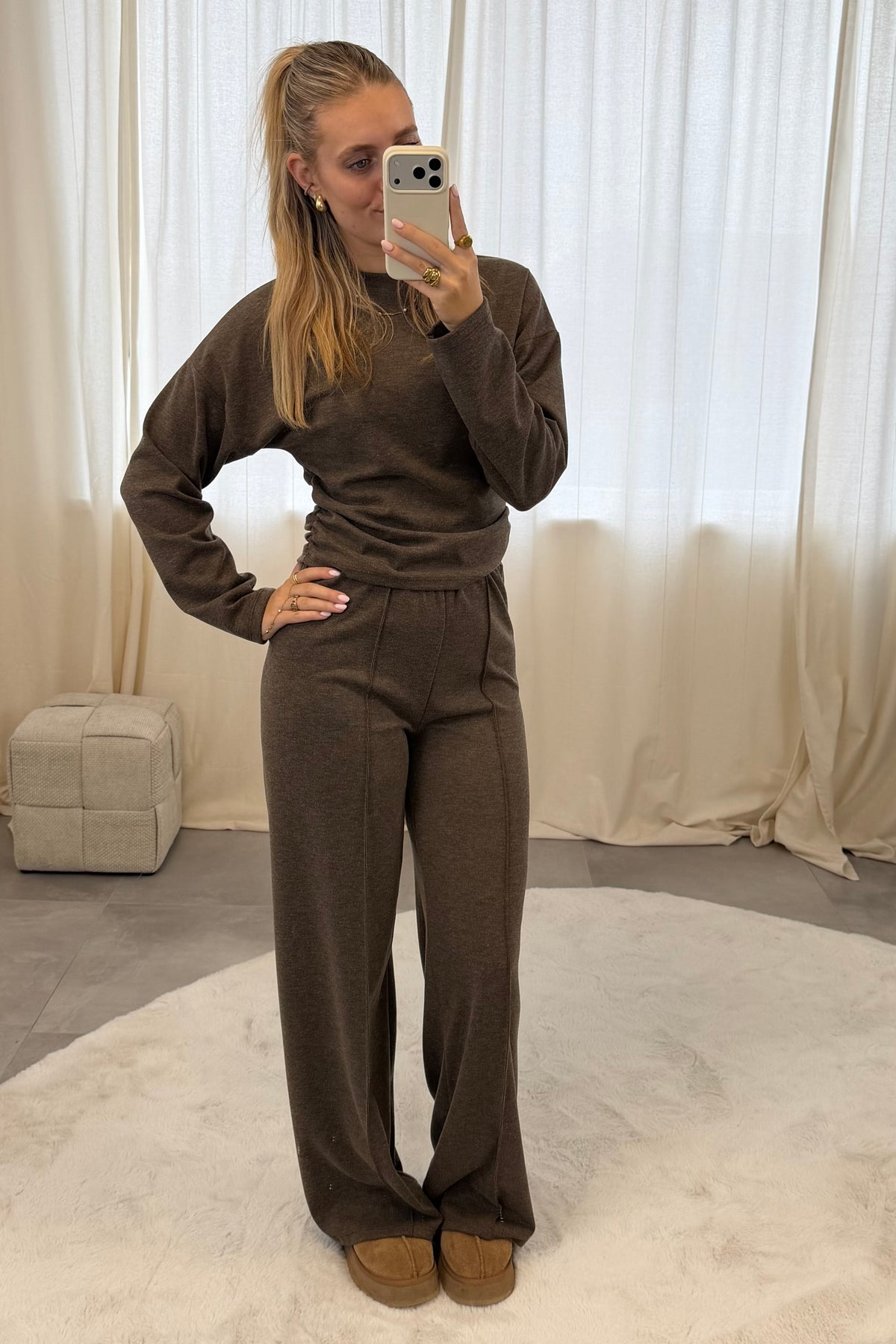 Joanne jogger set brown