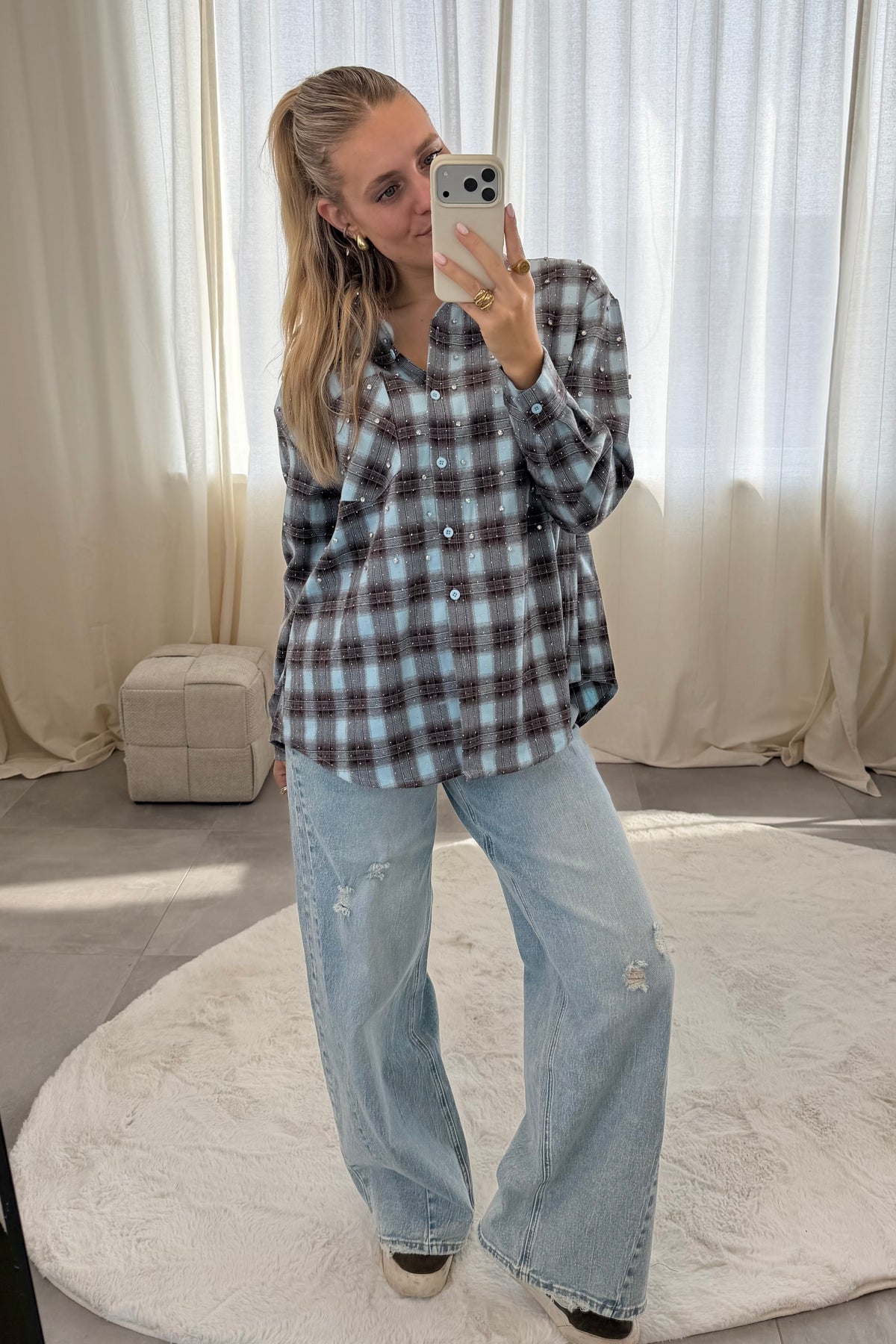 Evy blouse light blue