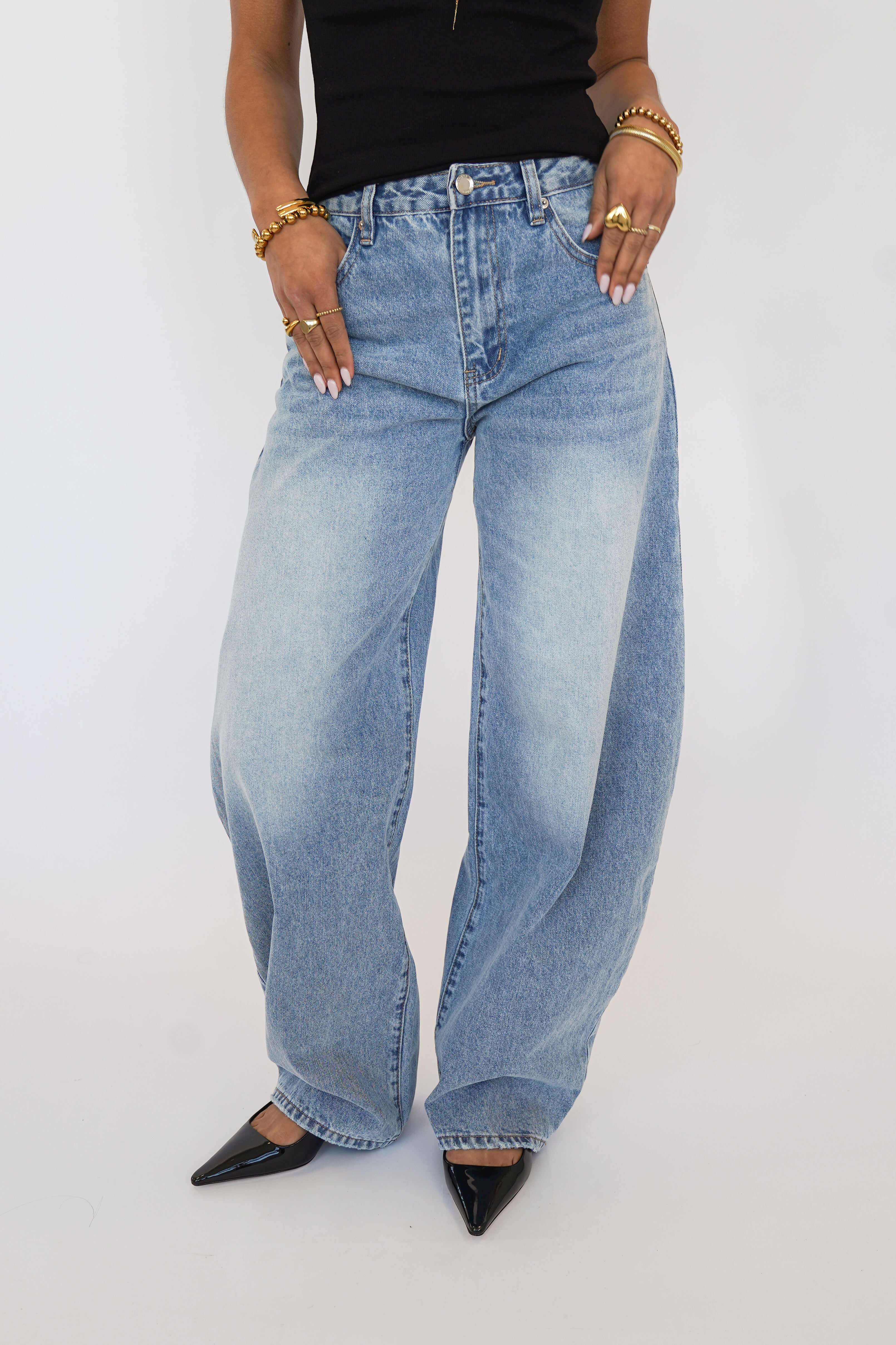 Joanna Balloon-Jeans blau