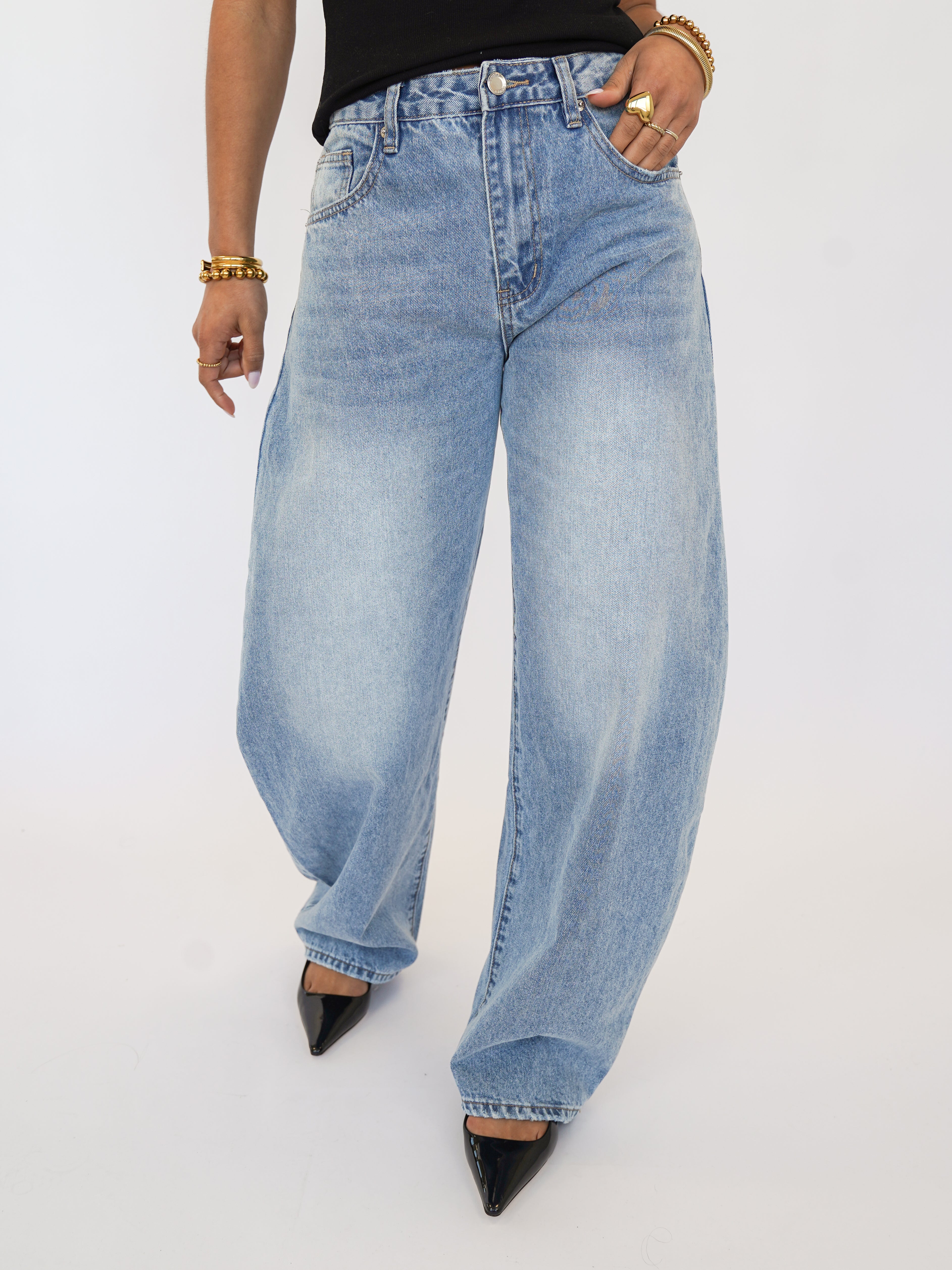 Joanna Balloon-Jeans blau