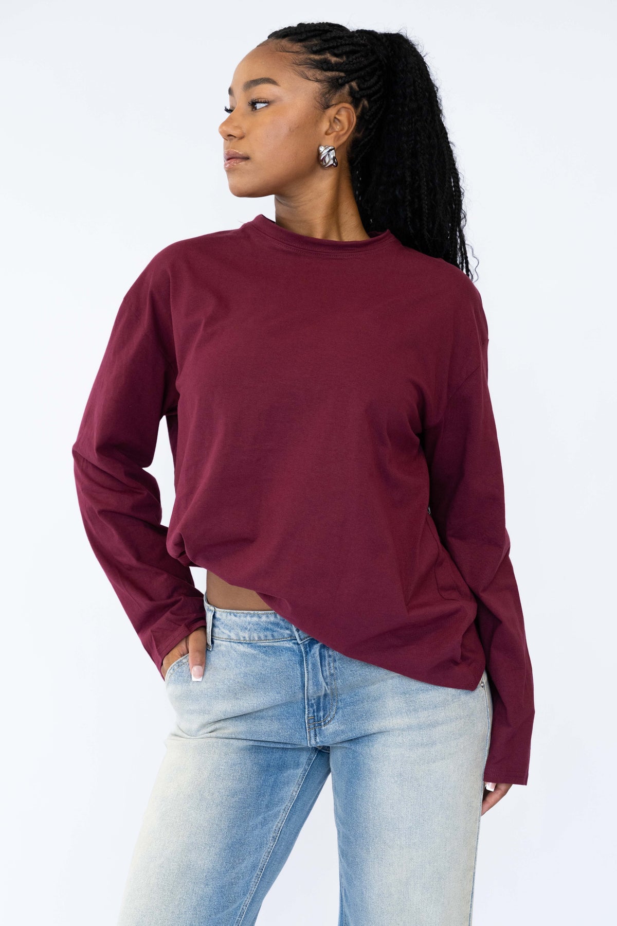 Faye longsleeve burgundy