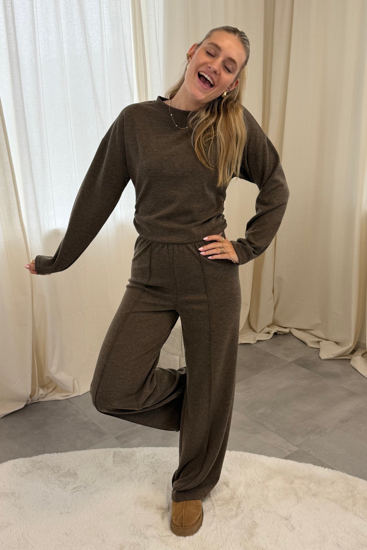 Joanne jogger set brown