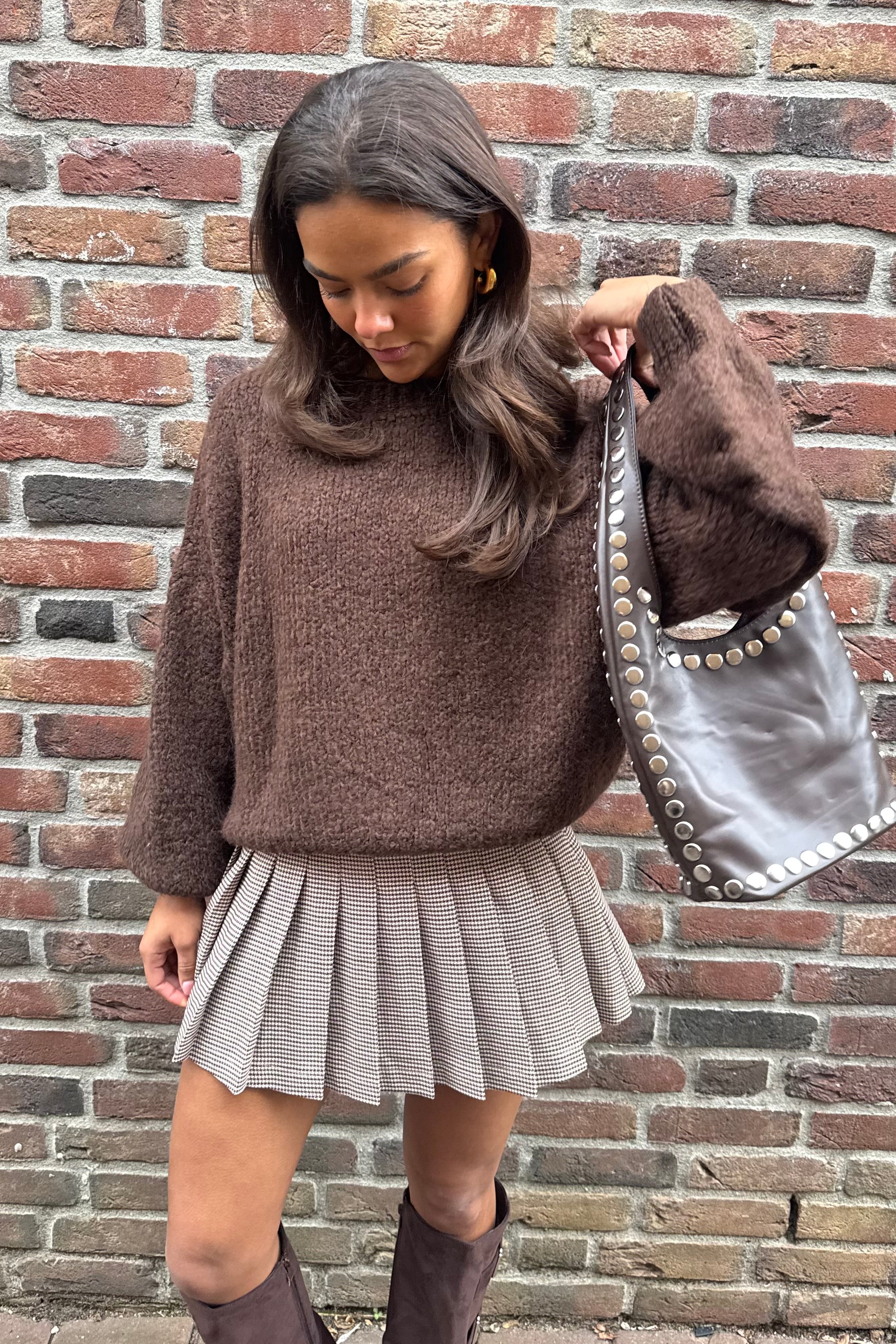 Fenna Pullover Kaffee braun